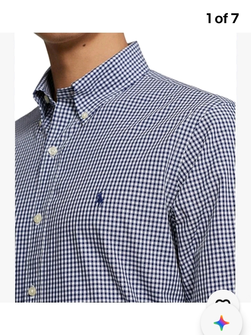 Men's XL U.S. Polo Assn. Blue and White Striped Dress Shirt